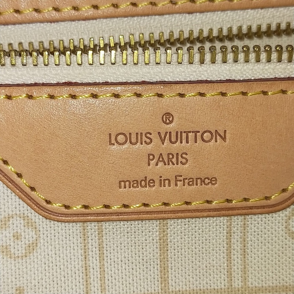 Louis Vuitton LV Tote Bag Neverfull MM White Damier Azur - Picture 7 of 11